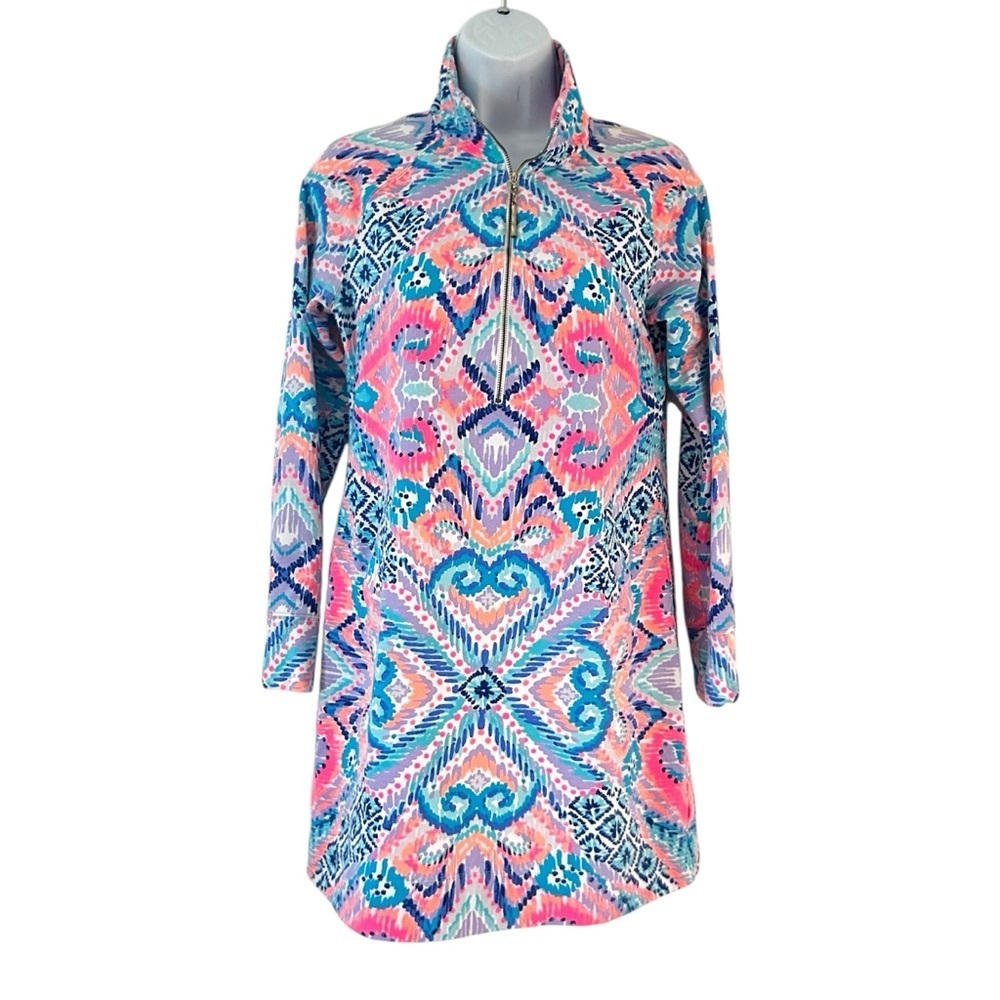 Lilly Pulitzer Skipper UPF 50 Solar Opposite Popover French Terry Dress Size S